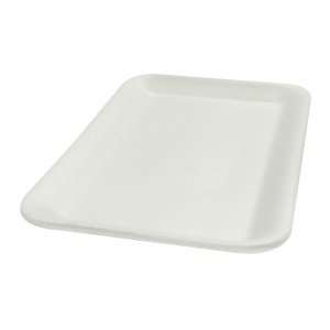  Genpak Supermarket Tray, Foam, White, 8 1/4x4 3/4, 125/Bag 
