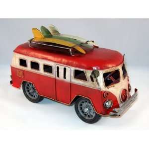  Volkswagen Van Surfboards Vw Bug Surf Surfing Woody Red 