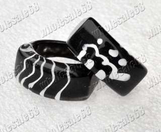 wholesale lot 1000ps white+black Lucite resin ring FREE  