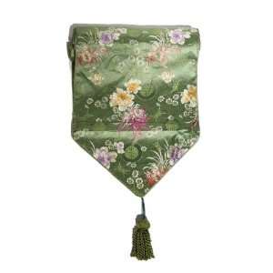   Green Blessing Floral Chinese Table Runners   13 x 64