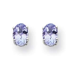  14k Gold White Gold Tanzanite Earrings Jewelry