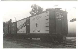 pc6006 postcard Budweiser Railroad Freight Car Beer Car RPPC MOBSC Not 