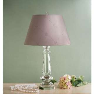 NEW 1 Light Crystal Table Lamp, Solid Crystal Base, Raw Silk Fabric 