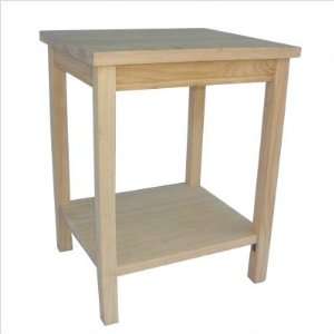 Bundle 90 Unfinished Square Solid Wood Accent Table 