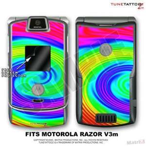  Razr V3m Rainbow Swirl Tattoo Skin for Motorola Razor by 