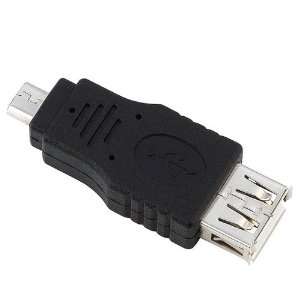  New USB 2.0 A to Micro B Female / Male Adapter (Black 