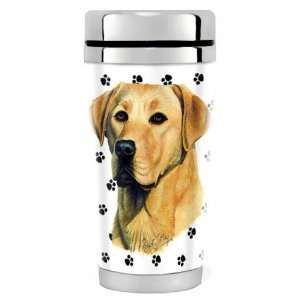  Yellow Lab Retriever Dog  16oz Travel Mug Stainless 