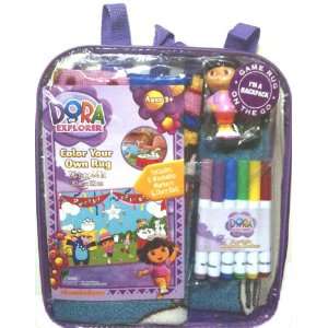 Dora the Explorer Color Your Own Rug, 32x44, Includes 6 Washable 