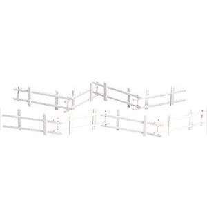   Collection White Wooden Corral Fence Set Of 2 #24758