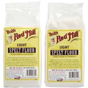 Bobs Red Mill Light Spelt White Unbleached Flour, 22 oz   2 pk 